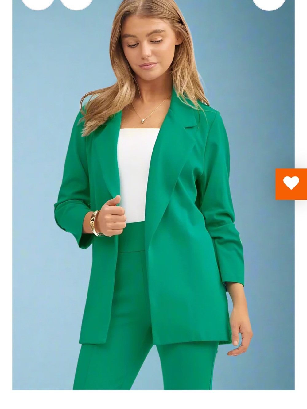 Open front blazer with magic skinny pants 28" inseam